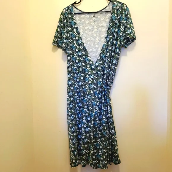 Pact | Dresses | Pact Womens Large Premium Cotton Wraparound Midi Dress |  Poshmark